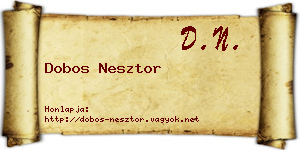 Dobos Nesztor névjegykártya